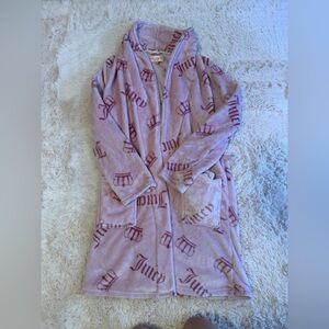 Juicy Couture Pink Plush Hooded Robe